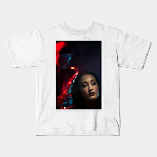 Young lady and sax player Kids T-Shirt